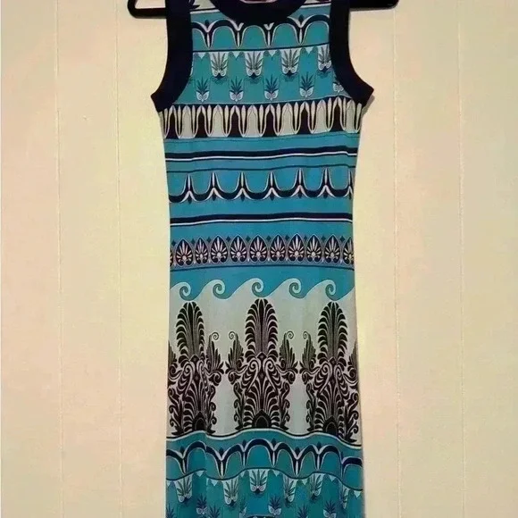 Tory Burch Purple and Blue Bodycon Sleeveless Stretchy Dress S - Picture 3 of 11